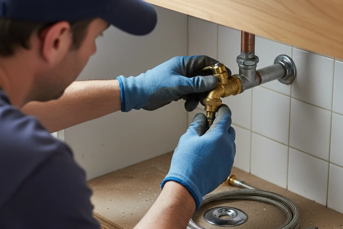 Shutoff valve and fitting work during Faucet and Fixture Repair in French Camp